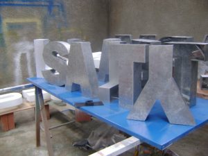 Letras de Chapa Galvanizada variadas